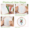 3Pcs 3 Style Vase & Flower Pattern DIY Display Decoration Embroidery Beginner Kit DIY-TA0006-16-5