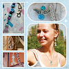 48Pcs 8 Color Alloy & Acrylic Pendants PALLOY-PH01791-5
