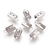 Tarnish Resistant 304 Stainless Steel Folding Crimp Ends X-STAS-P207-03P-A-1