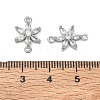 Brass Pave Clear Cubic Zirconia Connector Charms CU-CBA3F77-07P-3