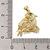 Rack Plating Brass Micro Pave Cubic Zirconia Pendants ZIRC-F142-10G-3