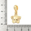 Rack Plating Alloy Enamel Flower European Dangle Charms FIND-B034-55G-04-3