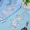 Flower Gauze & Sequin Embroidery Ornament Accessories DIY-WH0430-464B-4