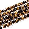 Natural Tiger Eye Beads Strands X-G-J303-11-8mm-1