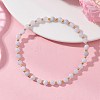 Natural Blue Lace Agate Beaded Stretch Bracelets for Women BJEW-JB13541-01-1