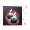 Eid Theme Density Board Wooden Wall Ornament Doorplate Pendants HJEW-C004-01C-3
