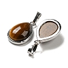 Natural Tiger Eye Pendants G-I358-B24-2