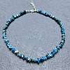 Natural Apatite Chip Beaded Necklaces for Women IW6789-41-1