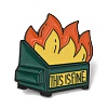 Dumpster Fire Alloy Brooches JEWB-I032-06EB-04-1