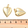 Brass Pave Clear Cubic Zirconia Pendants KK-U009-01A-G-3