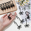 12Pcs Iron with Zinc Alloy Shower Curtain Hook FIND-SP0005-76EB-3