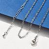 Brass Cable Chains Necklaces for Women NJEW-D302-47P-3