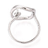 Oval Brass Cup Peg Ring Settings KK-N274-38P-3