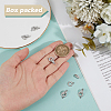 6Pcs Brass Micro Pave Clear Cubic Zirconia Fold Over Clasps KK-BC0015-10P-3