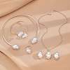 Oval Alloy & Plastic Pearl Jewelry Sets WGB491C-24-1