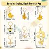 SUNNYCLUE Bee & Flower Locking Stitch Markers HJEW-SC0001-34-2