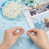 360Pcs 11 Styles ABS Plastic Imitation Pearl Bead Caps OACR-DC0001-30-3