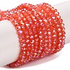 Baking Electroplate Glass Beads Strands DGLA-A039-J8mm-BM-2
