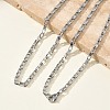 304 Stainless Steel Chain Necklaces & Bracelets Sets SJEW-D091-11P-3