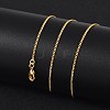 Long-Lasting Plated Brass Curb Chain Necklaces NJEW-K112-07G-NF-2
