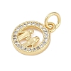 Rack Plating Brass Micro Pave Cubic Zirconia Pendants KK-H509-27G-2