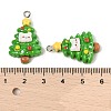 Christmas Theme Opaque Resin Pendants RESI-S08-03C-3