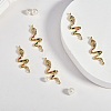 5Pcs Brass Micro Pave Cubic Zirconia Links Connectors ZIRC-SZ0002-80G-4