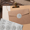 Round Silver Foil Embossed Picture Stickers DIY-WH0503-020-6