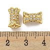 Rack Plating Brass Micro Pave Clear Cubic Zirconia Beads KK-L215-310A-G01-3