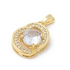 Brass Micro Pave Cubic Zirconia Pendants ZIRC-I069-01G-04-2