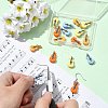 16Pcs 4 Colors Spray Painted Zinc Alloy Pendants FIND-CJ0005-51-5