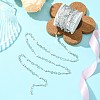 2.5M Brass Imitation Pearl Heart Link Chains CH-CJ0001-08-5