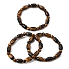 Natural Tiger Eye Oval and Round Beaded Stretch Bracelets for Women GG-CBA3F02-13A-4