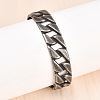 316 Surgical Stainless Steel Curb Chain Cuff Bangles BJEW-C125-08AS-1
