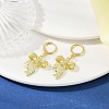Bowknot Alloy Hoop Earrings EJEW-JE06357-02-1