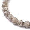 6mm Round Natural Maifanite/Maifan Stone Beads Stretch Bracelet BJEW-JB07088-03-4