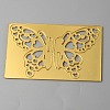 Acrylic Mirror Butterfly Cupcake Toppers FIND-WH0152-208D-1