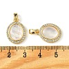 Brass Micro Pave Clear Cubic Zirconia Pendants KK-M277-07C-G-3