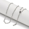 304 Stainless Steel Dapped Chain Necklaces NJEW-H043-02G-1