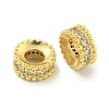 Brass Cubic Zirconia Spacer Beads KKB-L215-010G-1