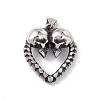 304 Stainless Steel Manual Polishing Pendants X-STAS-G267-17AS-1