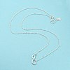 925 Sterling Silver Infinity Pendant Necklace for Women NJEW-C019-01S-2
