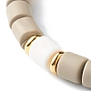 Handmade Polymer Clay Beads Stretch Bracelets BJEW-JB06423-01-5