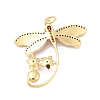 Eco-Friendly Brass Micro Pave Cubic Zirconia with Enamel Pendants X-KK-K268-29G-3