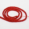 Synthetic Red Coral Beads Strands G-N0209-01-3mm-2