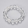 Natural Quartz Crystal Beaded Stretch Bracelets X-BJEW-Q692-46-10mm-1