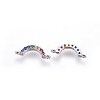 Brass Cubic Zirconia Links ZIRC-E162-13P-1