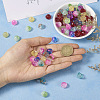 128Pcs 8 Colors Transparent Spray Painted Glass Beads GLAA-TA0001-26-6