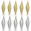 10Pcs 2 Colors Rack Plating Brass Pendants KK-ME0003-38-1