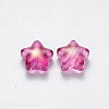 Spray Painted Glass Beads GLAA-R211-04-D05-3